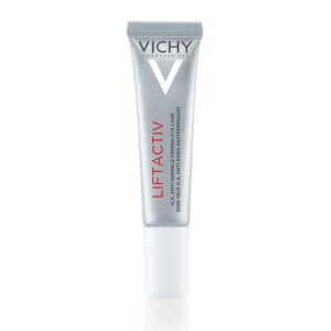 VICHY Straffende Anti-Falten Augenpflege für reife Haut, Regt die Kollagenproduktion an und glättet die Augenpartie, Mit Hyaluron, probiotischen Extrakten und Vitamin C, Liftactiv, 15 ml