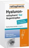 Hyaluron-ratiopharm Gel Augentropfen: Intensive Befeuchtung für trockene Augen, verträglich mit weichen und harten Kontaktlinsen, 2 x 10 ml