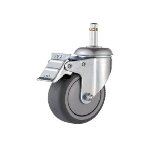 1 Stück/Los 3 Zoll Hotel Restaurant Rezeption Speisewagen Rollen Trolley Empfangsschüssel Auto Reinigungswagen Zubehör Rollen (Color : E-Brake wheel, Size : 3 inch)