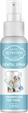 Saint Nutrition® – DENTALSPRAY für Hunde & Katzen – Zahnpflege/Zahnreinigung für Hund, Welpe & Katze, gegen Mundgeruch/Maulgeruch bekämpfen und Zahnstein/Plaque entfernen, 100 ml Inhalt