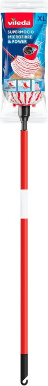 Vileda SuperMocio Microfibre und Power Wischmop System, rot/weiß