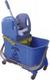 maxxi4you Einfachfahreimer – Putzwagen – Nasswischwagen für privat und Gewerbe in blau/grau 24/10 Ltr.