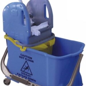 maxxi4you Einfachfahreimer – Putzwagen – Nasswischwagen für privat und Gewerbe in blau/grau 24/10 Ltr.