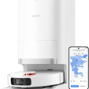 Xiaomi Robot Vacuum X20+ Saugroboter mit Absaugstation und 4L/4L Frisch- & Altwassertank – 2 rotierende, Auto-Trocknung Wischmops, Bis 280m² wischen, 6000Pa Saugkraft, LDS-Navigation, Alle Bodentypen