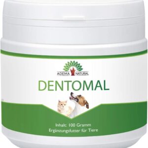 ADEMA NATURAL® DENTOMAL, Zahnsteinentferner & Zahnpflege – gegen Mundgeruch bei Tiere – Hund & Katz, Dental + Zähne