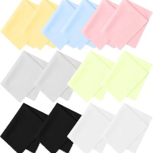 14 Stück Mikrofaser Bildschirm Reinigungstücher, 15 x 18 cm Brille Handy Putztuch, Mehrfarbig Mikrofaser Brillenputztuch, Mikrofaser Display Schutztuch für Laptop Tastatur Gläser Kameralinsen