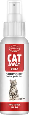 Saint Nutrition® hochdosiert Katzenabwehrspray – Abwehrspray für Innen und Außen, Anti Katzen Abwehr Spray – Katzenfernhaltespray – Erziehungsspray für Katzen und Hunde