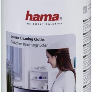 Hama Bildschirm-Reinigungstücher, 100 Stück, in Spenderdose