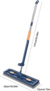 flachmopp Set mit Eimer – großer flachmop wischmopp mit auswringfunktion – großer flachmopp Eimer – 360 Grad drehbar – mit 2 waschbaren Mikrofaser-Pads