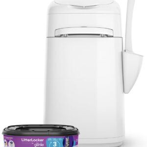 LitterLocker by Litter Genie, DAS ORIGINAL, Katzenstreu-Eimer, 50% ergiebiger, erspart den täglichen Gang zum Mülleimer