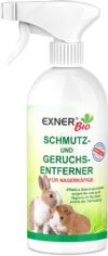 Exner Bio Geruchs- & Schmutzentferner für Nagerkäfige – Mit Mikroorganismen gegen KOT, Urin und Haustiergerüche 100% natürlich & schonend – 500 ml Sprühflasche