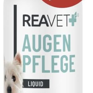 ReaVET Augenpflege, Tränenfleckenentferner für Hunde & Katzen 100ml – Löst Schnell & Sanft Tränenflecken, Tränenstein, Fleckenentferner I Spendet Feuchtigkeit, Beruhigt & Regeneriert