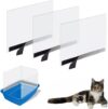 3PCS Katzentoilette, Pee Shields, hohe Seite, Oben offen, Katzentoilette, hält Streu in der Pfanne (Katzentoilette Nicht im Lieferumfang enthalten)