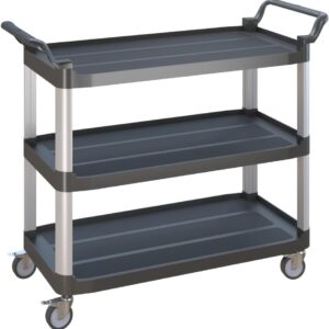 Mecent Servierwagen mit Rollen,Reinigungswagen im Restaurant,Hotel Schul Küche Abräumwagen Rollwagen,Tragfähigkeit 200 kg (88x50x104cm)