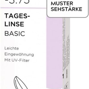 MAGNIVISION Tageslinsen Basic, 8 Stück weiche Kontaktlinsen für -1,00 dpt., Kontaktlinse mit Hydrogel und UV-Filter für ein angenehmes Tragegefühl, ohne Konservierungsstoffe