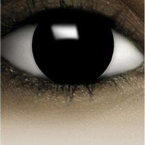 FXCONTACTS Farbige Kontaktlinsen Halloween Schwarz, 2 Stück (1 Paar), Ohne Sehstärke