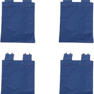 Mobestech 4Pcs Aufbewahrungstasche aus Leinen Abfallsack für Reinigung Abfallbeutel für Reinigungswagen reinigungstasche Werkzeugtasche groß Kleiderhülle zum Aufhängen Oxford-Stoff Blue