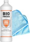 Akut SOS Clean BIO FRESH Biologischer Breitband-Geruchskiller 1L – Enzymreiniger, Bekämpft biologisch alle Arten von organischen Gerüchen wie Tierurin, Fäkalien, Müll Gratis CHIMP TOOLS Mikrofasertuch