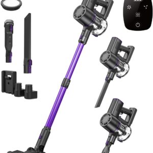Vexilar V8PRO Akku Staubsauger mit Touchscreen, Staubsauger Kabellos mit 45min Laufzeit, 35KPa Akkustaubsauger, Handstaubsauger mit bessere bodenbürste, Vacuum Cleaner für Tierhaar