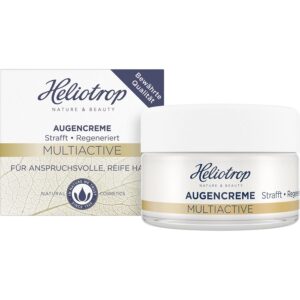 Heliotrop Augencreme für anspruchsvolle, reife Haut, Gesichtspflege mit Hyaluronsäure, Ginkgoextrakt und Ceramiden, Multiactive Augenpflege, 1 x 15 ml | WTC: done