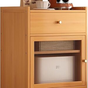 Saugroboter Ständer Staubsauger Roboter Halter Holz Organizer-Ständer Für Saugroboter – Kehrroboter Verstecktes Aufbewahrungsregal, Roboter-Nachttisch Mit Acryltüren – Ablage-Beistelltisch Für Küche,