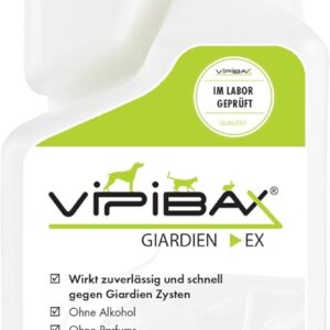 ViPiBaX Giardien Ex Wischkonzentrat 1000ml für Hund, Katze & Co- Geruchsentferner – Effektive Desinfektion gegen Giardien, Viren, Pilze & Bakterien