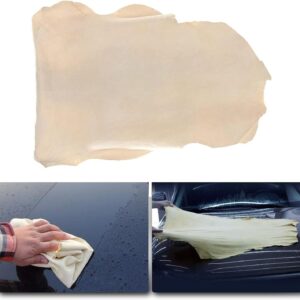 Norhogo Auto Reinigungstuch fensterleder Autoleder Tücher aus echtem Leder, Waschlappen Reinigungstuch Autotücher, Fensterledertuch Kunsttuch Zubehör S/50×40cm