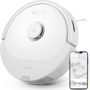 roborock Q8 Max Saugroboter mit DuoRoller-Bürste, 5500Pa Saugkraft, 470mL Staubbehälter, 350mL Wassertank, Staubsauger Wischroboter PreciSense-LiDAR-Navigation (Weiß)