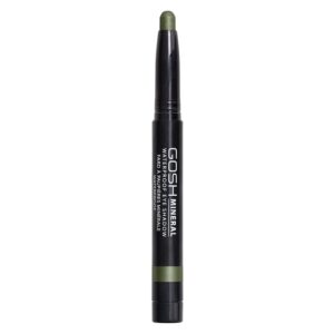 GOSH Mineral Waterproof Eye Shadow I drehbarer Lidschatten-Stift mit cremiger Textur für einfaches Auftragen und intensives Farbergebnis I wasserfest, langanhaltend & parfümfrei I 013 Olive Green