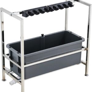 Besenhalterung Und Mopphalter Werkzeughalter Gartengerätehalter Besenhalter Putzmittel Organizer Putzwagen Reinigungswagen Mop-Abflussregal Garagenwerkzeug-Aufbewahrungsständer ( Size : 94cm-8slots10h