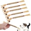 WeddHuis 5 Stück Katzenminze Sticks, Kausticks für Katzen, Katzen Zahnpflege Spielzeug, Dental Kau-Sticks helfen bei Zahnstein & Mundgeruch, Gesund Hygiene Zahnpflege