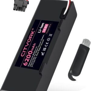 CITYORK 6200mAh 14,4V Li-Ion Akku für Xiaomi Mop 2S / Mop Pro/Mop P, Ersatzakku kompatibel mit Xiaomi Mijia STYTJ02YM / XMSTJQR2S Staubsauger Roboter Batterie