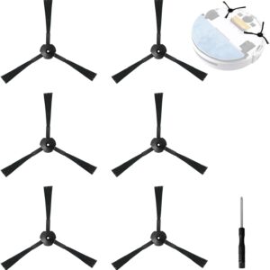 Fixbetter Seitenbürsten für MEDION E32 (MD 18510)/E32 SW (MD 18503)/MD16192/MD18500/MD18501/MD18600 ILIFE V3/V3S Pro/V5/V5S Pro Roboter Staubsauger Ersatzteil, 6 Seitenbürste, 1 Schraubendreher