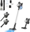 Akku Staubsauger mit LED Bürste, 20000Pa 140W Staubsauger Kabellos mit 2 Saugmodi, Akku Stielstaubsauger Handstaubsauger Akkusauger Leicht Vacuum Cleaner für Hartböden,Teppich,Tierhaare,Auto,Zuhause
