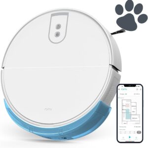 ROMY L6 Animal Smart Home Staubsauger Roboter mit Wischfunktion | 5200Pa Saugkraft | leiser Roboterstaubsauger optimiert für Tierhaare Teppich Hartböden | XXL Staubbehälter statt Absaugstation | weiß