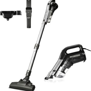 Balter Staubsauger mit 600W Saugleistung – Vento H3 – Handstaubsauger – Modulares Saugrohr – Beutellos – Super komfortabel und leicht – 7m Kabel – Maximale Sauberkeit (Silber)