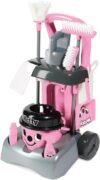 Casdon Henry & Hetty Spielzeug – Hetty Deluxe Putzwagen – Rosa Spielset im Hetty Design mit funktionierendem Handstaubsauger und Zubehör – Kinder-Reinigungswagen-Set – Für Kinder ab 3 Jahren