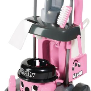 Casdon Henry & Hetty Spielzeug – Hetty Deluxe Putzwagen – Rosa Spielset im Hetty Design mit funktionierendem Handstaubsauger und Zubehör – Kinder-Reinigungswagen-Set – Für Kinder ab 3 Jahren
