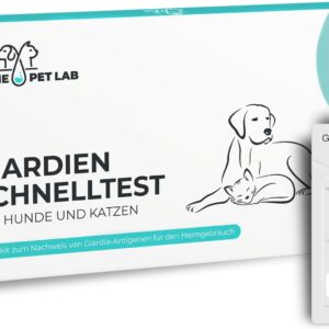 The Home Pet Lab 2 x Giardien Schnelltest Hund & Katze – Giardien-Test zuverlässig als Test bei Darmparasiten und Durchfall – Für Hunde & Katzen bei Giardia (2 x Test)