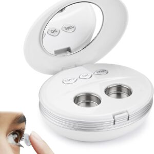 BlumWay Ultraschall Kontaktlinsenreiniger mit USB-Ladegerät, klein und tragbar, weiche Linse für die Entsorgung von Ablagerungen, harte Linse, Kontaktlinse, farbige Linse, RGP-Linse und OK-Linse