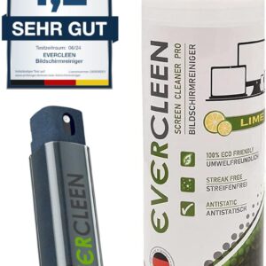 EVERCLEEN 2 GO Made in Germany Screen Cleaner Pro Bildschirmreiniger + Refill 500ml. Umweltschonender Veganer Reiniger. TV, PC, Laptop, Tablet, Displays, Brillen & Smartphone…