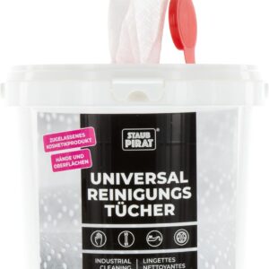 STAUBPIRAT 70 feuchte Reinigungstücher – Wet wipes universal – geeignet für Flächen und Hände – Feuchttücher zum Putzen – gegen Schmutz, Fett, Flecken. Sorte: soft/nicht-abrasiv
