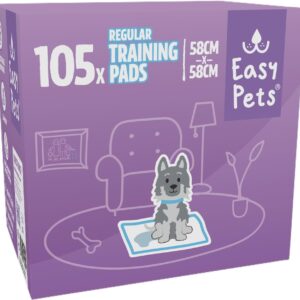 Easypets Welpentrainingspads 105 stück – Hundepads Töpfchentrainingsmatten – geeignet für Hunde – Trainingsunterlagen 105st