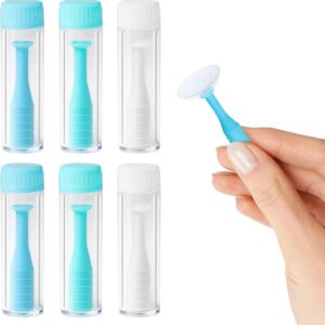 6 Stück Kontaktlinsen Einsetzhilfe,Silikon Kontaktlinsen Hilfe Zum Einsetze,Kontaktlinsensauger Kontaktlinsen Entferner Stckche,für Weiche Harte Einsetzen Set(Weiß,Grün,Blau)