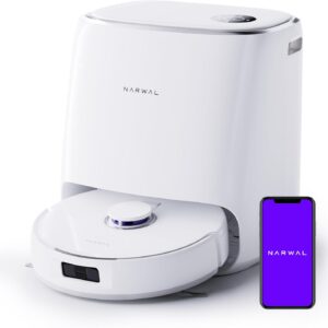 NARWAL Freo X Ultra Saugroboter mit Wischfunktion, Wischroboter Selbstreinigend mit 8.200 Pa Saugkraft, All-in-One-Station, Verwicklungsfrei, DirtSense, 3D-Strukturlicht, Staubaufbewahrung