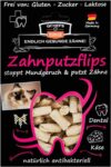 Qchefs ZAHNPUTZFLIPS Katzen Leckerlies mit dem Futter als Zahnpflege und Mundgeruch. Geschmacksneutral mit der Schleckpaste oder Nassfutter von der Leckmatte
