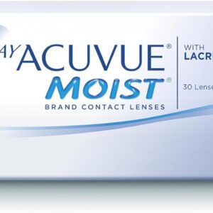 ACUVUE MOIST 1-Day Tageslinsen für empfindliche Augen & Allergiker – Tageskontaktlinsen mit -3 dpt und BC 8.5 – UV Schutz & angenehmes Tragegefühl – 30 Linsen