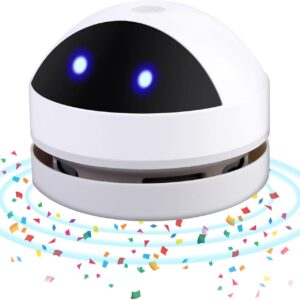 Molbory Tischstaubsauger, USB Wiederaufladbar Tischstaubsauger, Tragbar Kabellos Mini Staubsauger, Hohe Saugleistung Staub Reiniger mit 120 Minuten Laufzeit, für Desktop,Büro,Auto,Schule,Haushalt