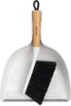 MR.SIGA Schaufel und Besen Set, Kehrblech und Handfeger Besen mit Kehrschaufel mit Bambusgriff, Kehrgarnitur für Haushalt