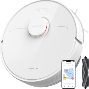DREAME D10s Saugroboter mit Wischfunktion, 5000Pa Staubsauger Roboter mit LDS-Navigation, 280 Minuten Laufzeit Max, App-Steuerung, Ideal für Teppiche, Tierhaare, Hartböden